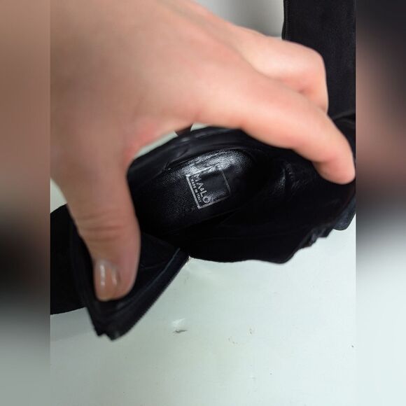 Ma & Lo Suede Chelsea Booties Women’s Pointed Toe Italian Made Sz 36 - Picture 9 of 12